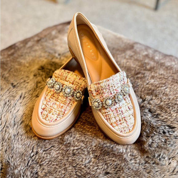 Copper Key Jewel Tinsel Tweed Loafers SZ 6.5 - Picture 2 of 9